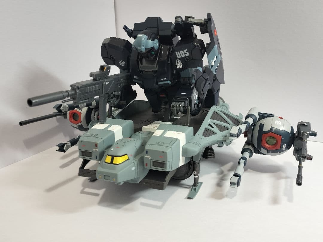 MGジェスタ＋89式ベースジャバー＋HGUCボール2体セット、塗装済、合体改造