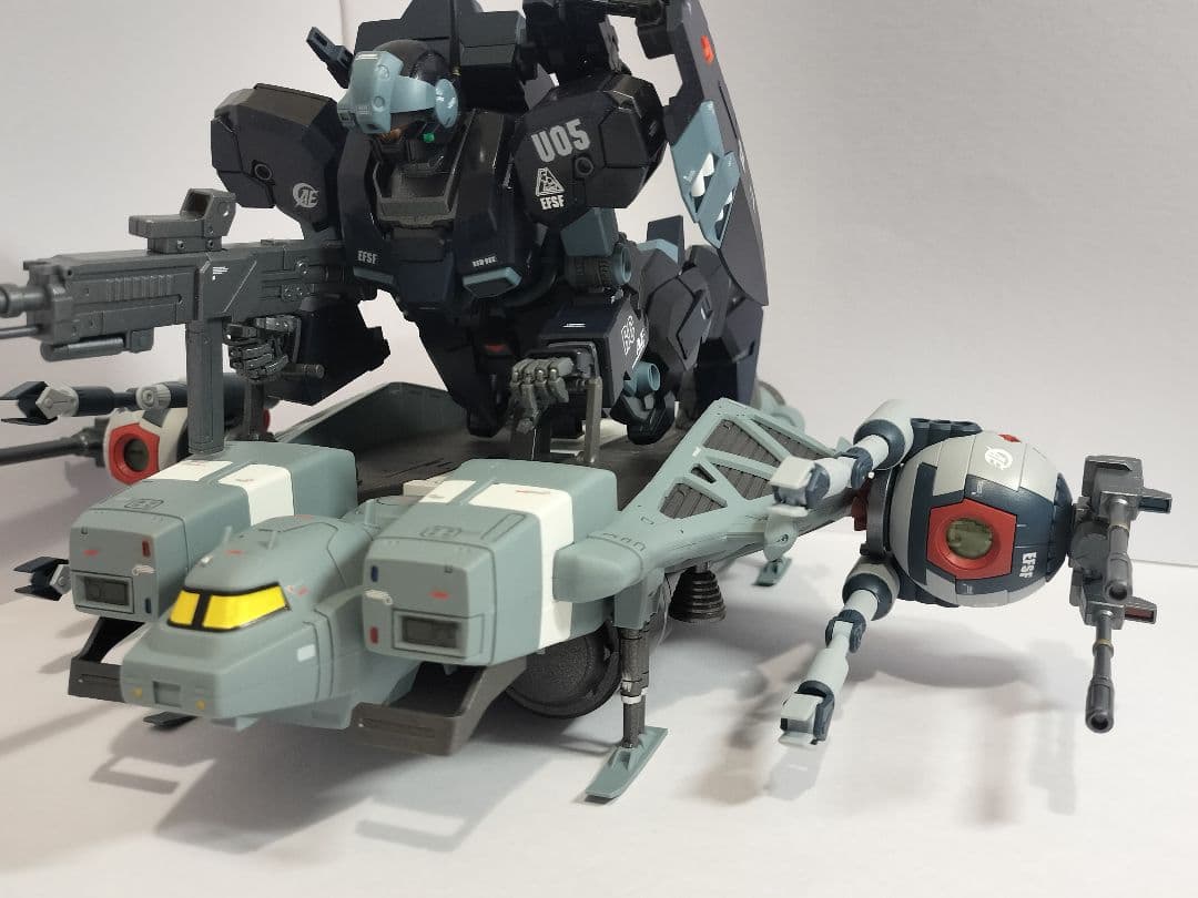 MGジェスタ＋89式ベースジャバー＋HGUCボール2体セット、塗装済、合体改造