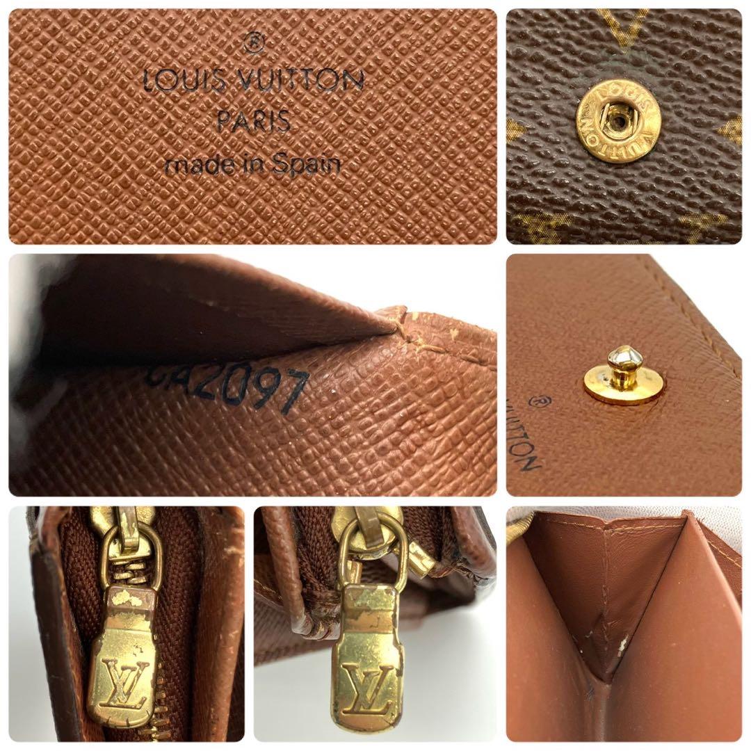 正規品 ルイヴィトン 新型 トレゾール 二つ折り財布 モノグラム