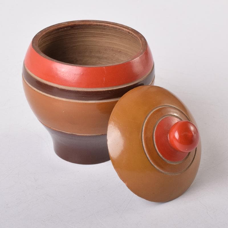 茶道具　漆塗　独楽　莨入　煙草入　時代箱付　V　8240