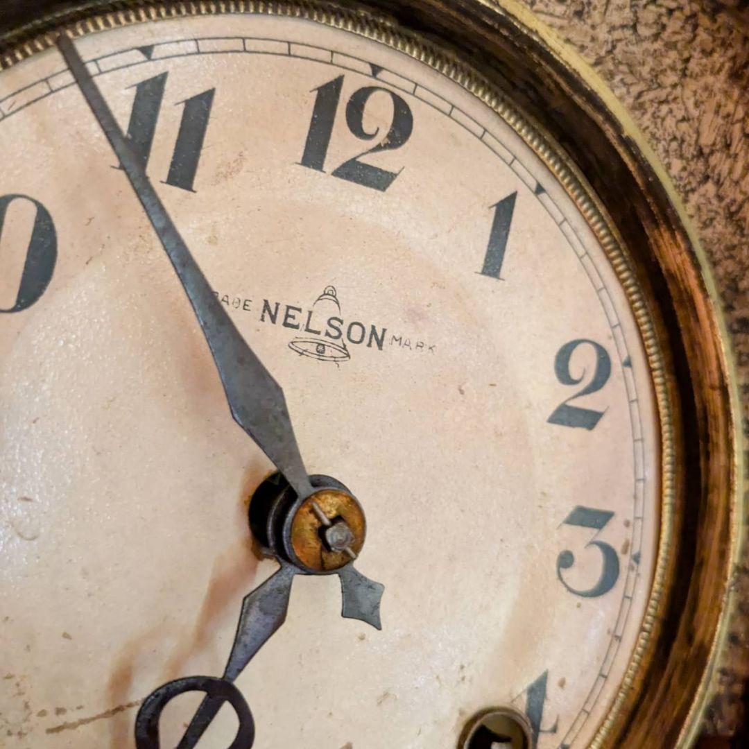 アンティーク掛時計　古時計　振り子時計　ゼンマイ掛時計　レトロ