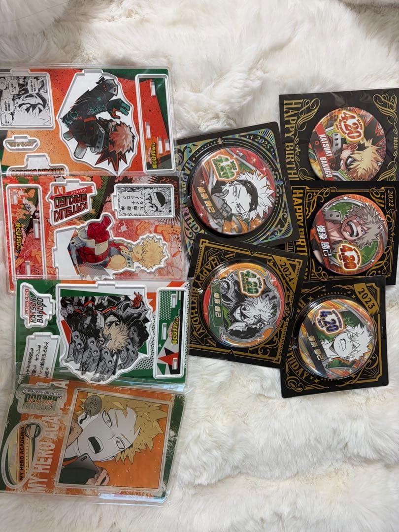ヒロアカ 爆豪勝己 バースデイ缶バッジ アクリルスタンド