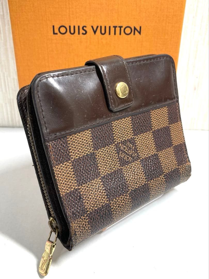 ルイヴィトン　ダミエ　コンパクトジップ　二つ折り財布