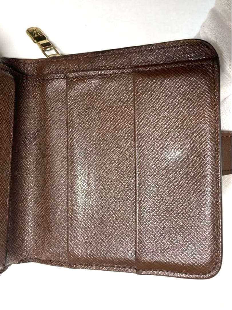 ルイヴィトン　ダミエ　コンパクトジップ　二つ折り財布