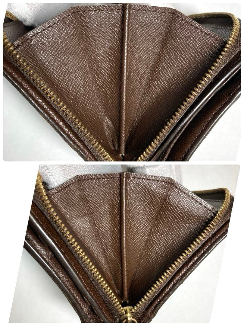 ルイヴィトン　ダミエ　コンパクトジップ　二つ折り財布