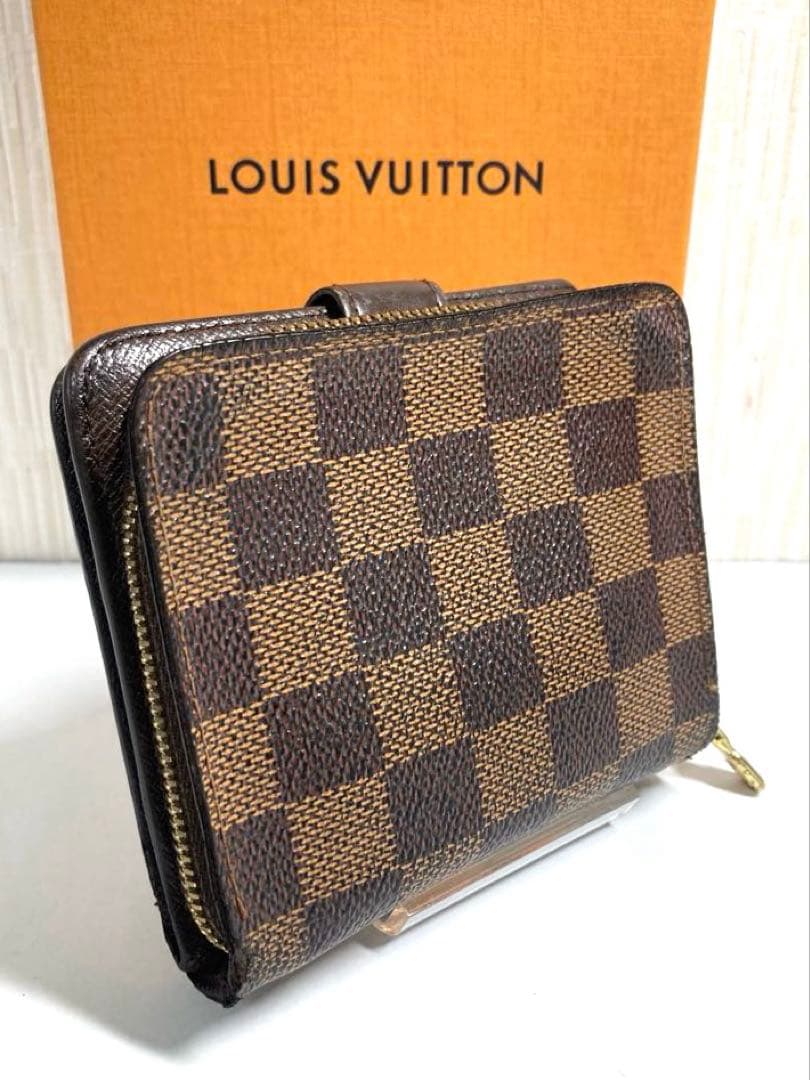 ルイヴィトン　ダミエ　コンパクトジップ　二つ折り財布