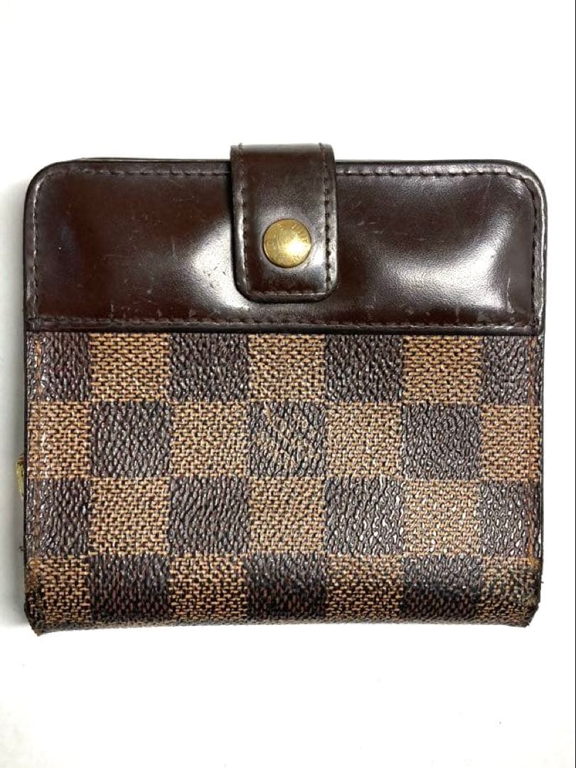 ルイヴィトン　ダミエ　コンパクトジップ　二つ折り財布