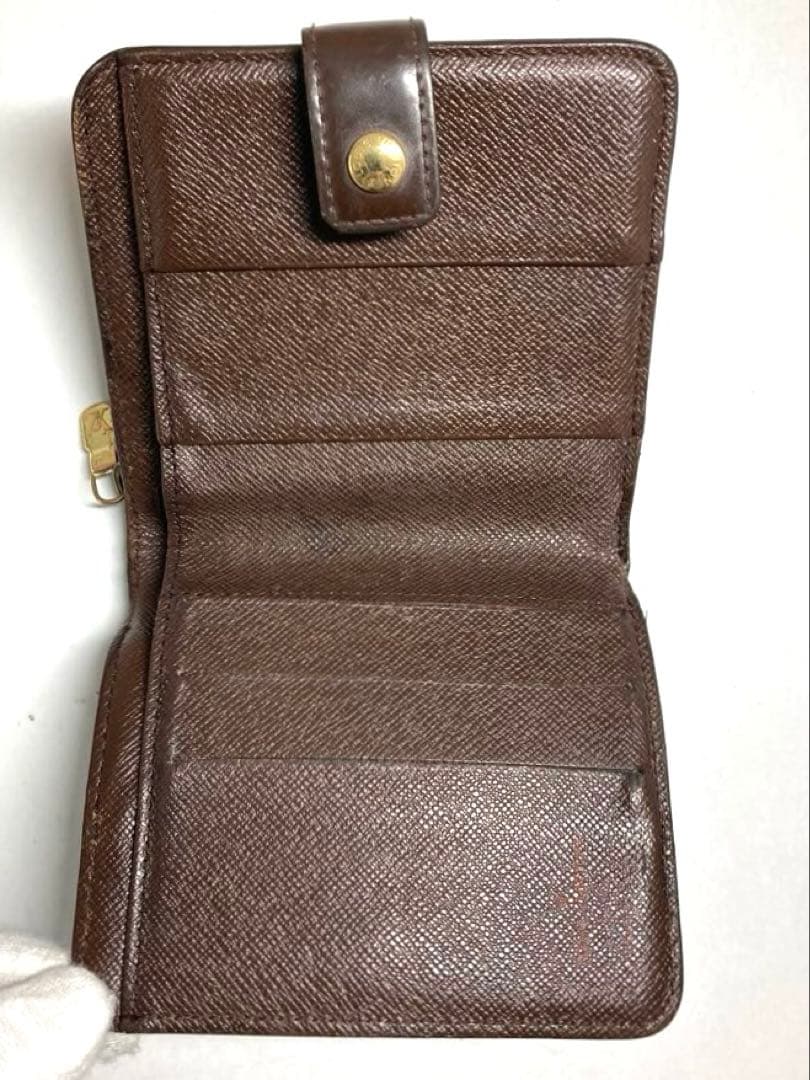 ルイヴィトン　ダミエ　コンパクトジップ　二つ折り財布