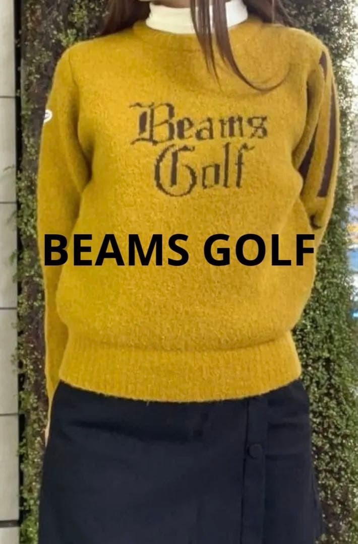 BEAMS GOLFORANGE LABEL USフラッグ ニット L