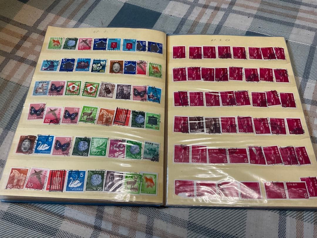 使用済み切手／日本国内の切手　アルバムにビッシリシリーズ2。【昭和ノスタルジー】