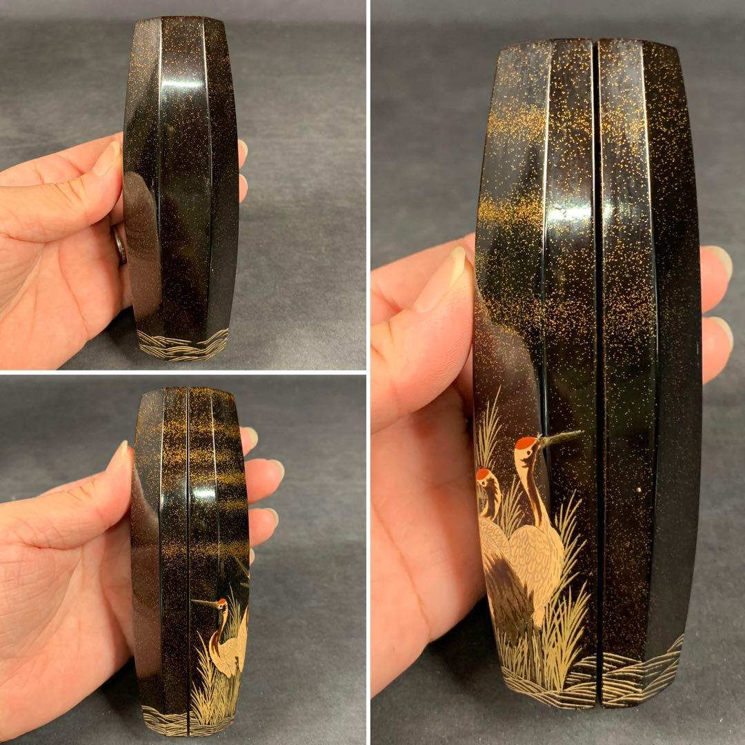 E325 送料無料　色絵ぶりぶり　香合　茶道具　茶室　茶道　香道具　共箱