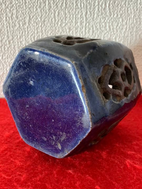 中国古美術　清時代蓝釉墨置き　物置 MT3-6