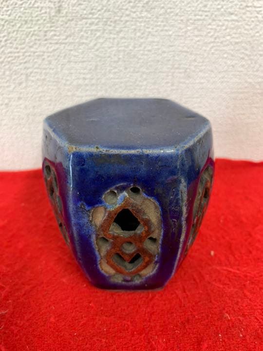 中国古美術　清時代蓝釉墨置き　物置 MT3-6