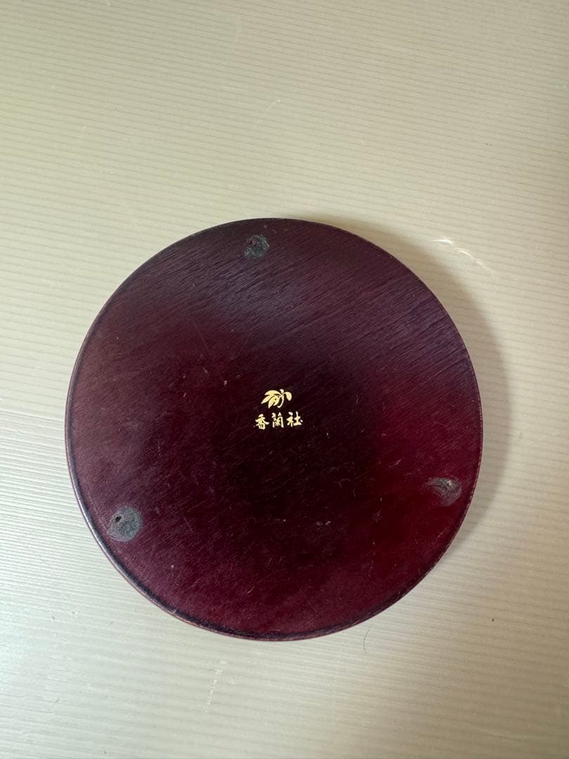 2792 香蘭社　金彩鶴文　花瓶　花台付　未使用