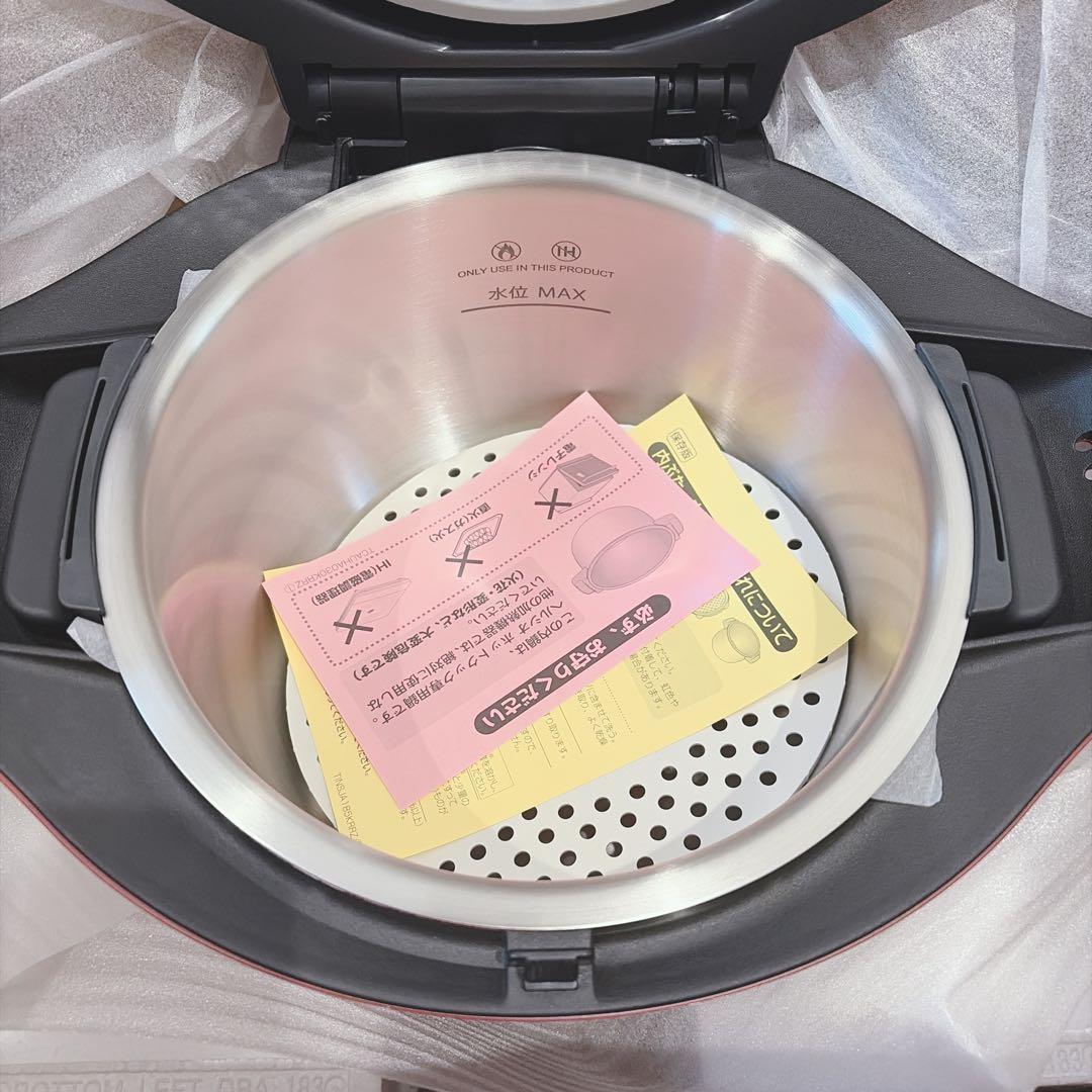 【未使用】 SHARP KN-HT24B-R 電気圧力鍋 ヘルシオ　ホットクック