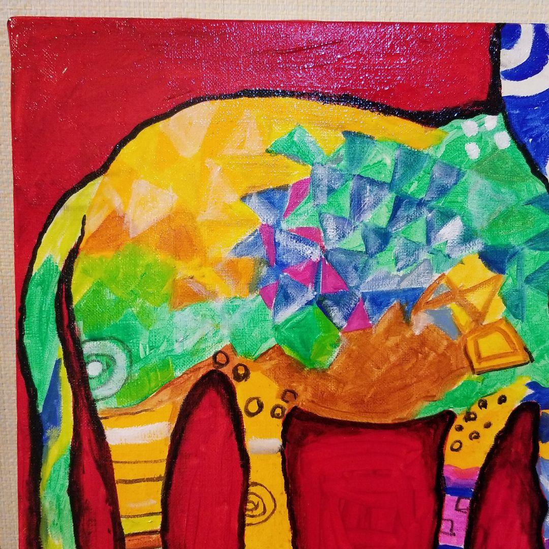 油絵　ゆうみ　ベストフレンド*ヘラジカと鳥