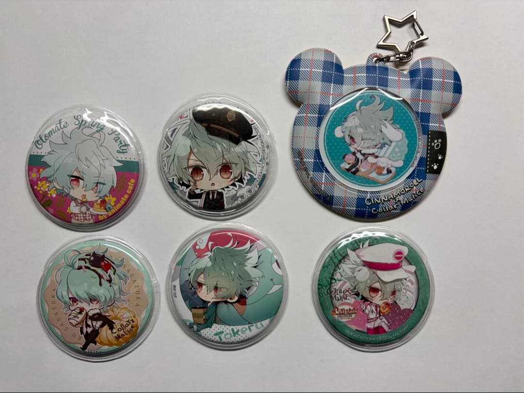 Collar×Malice カラマリ　笹塚尊　缶バッジ　セット　サンリオコラボ