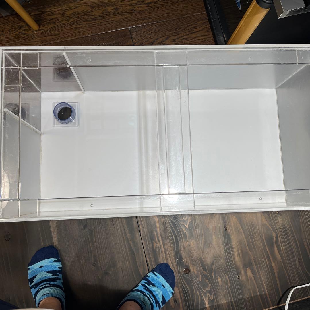 オーバーフロー水槽 アクリル製 透明　リフジュウム水槽セット