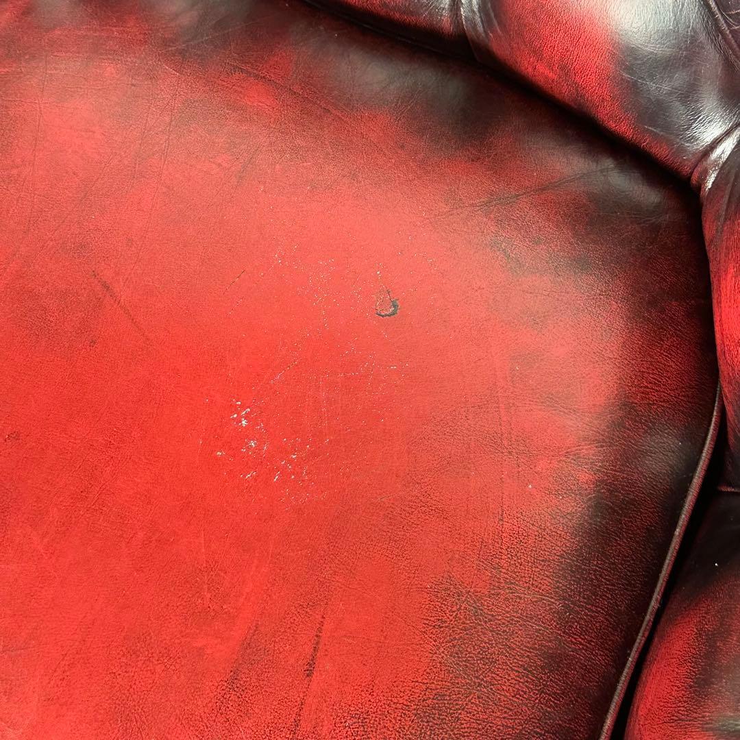 クラシック英国風 offer9 牛革 チェスターフィールドソファ アンティーク調