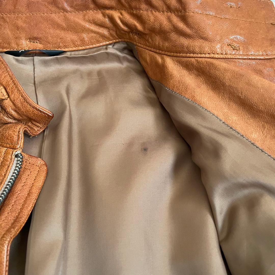 【希少】　VINTAGE ライダース　山羊　ヤギ　ゴートレザー　ジップ　アメカジ