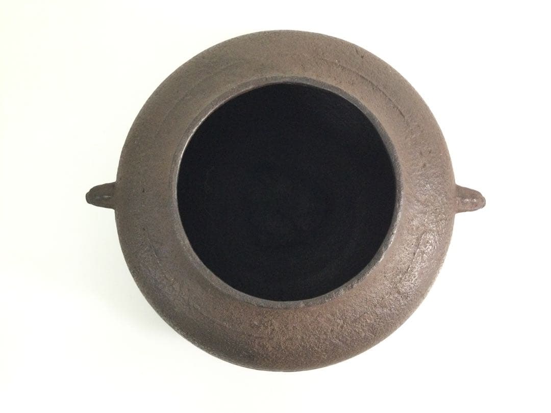 朝鮮真形釜 茶釜 釜師角谷沙村 茶道具 供箱 L282