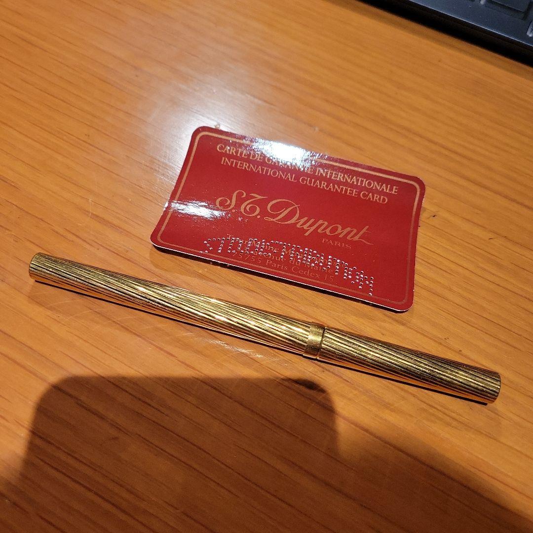 st dupont ボールペン　ゴールド　販売証明書付き