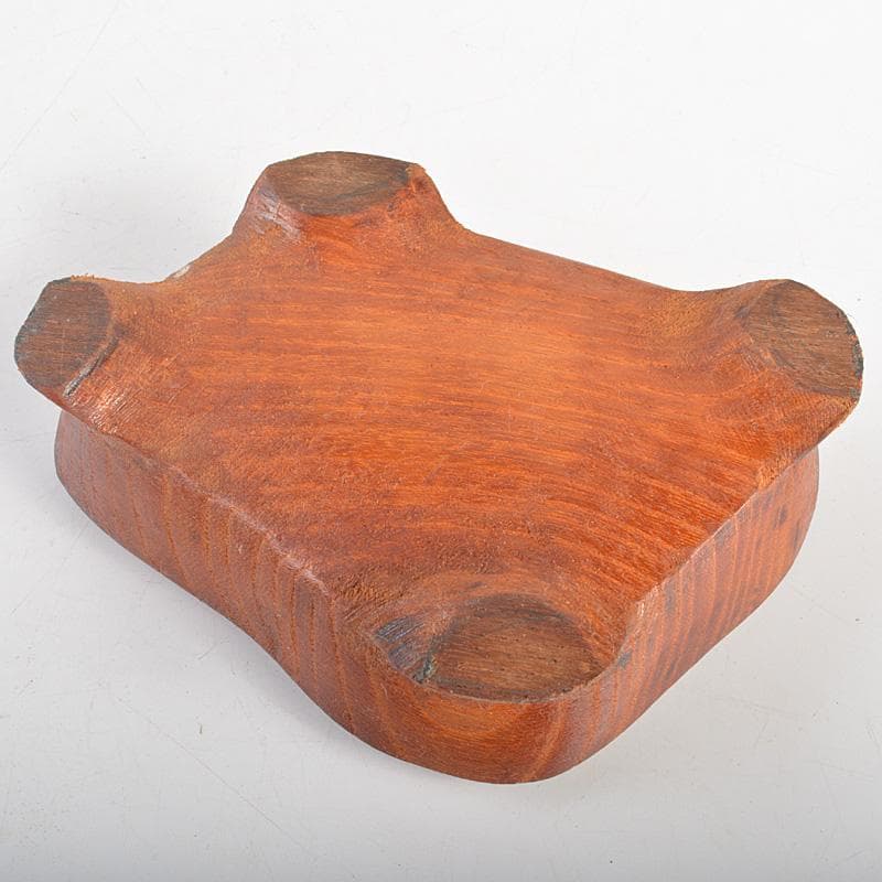 天然石　鑑賞石　梅花石　置物　重さ約1742g　唐木台付　C　R7035