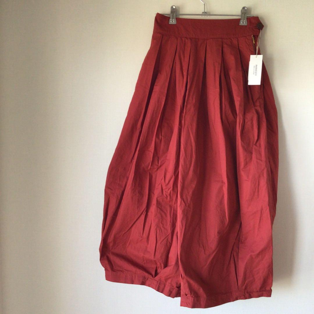 早い者勝ち新品未使用品　HARVESTY ガウチョパンツ M レッド