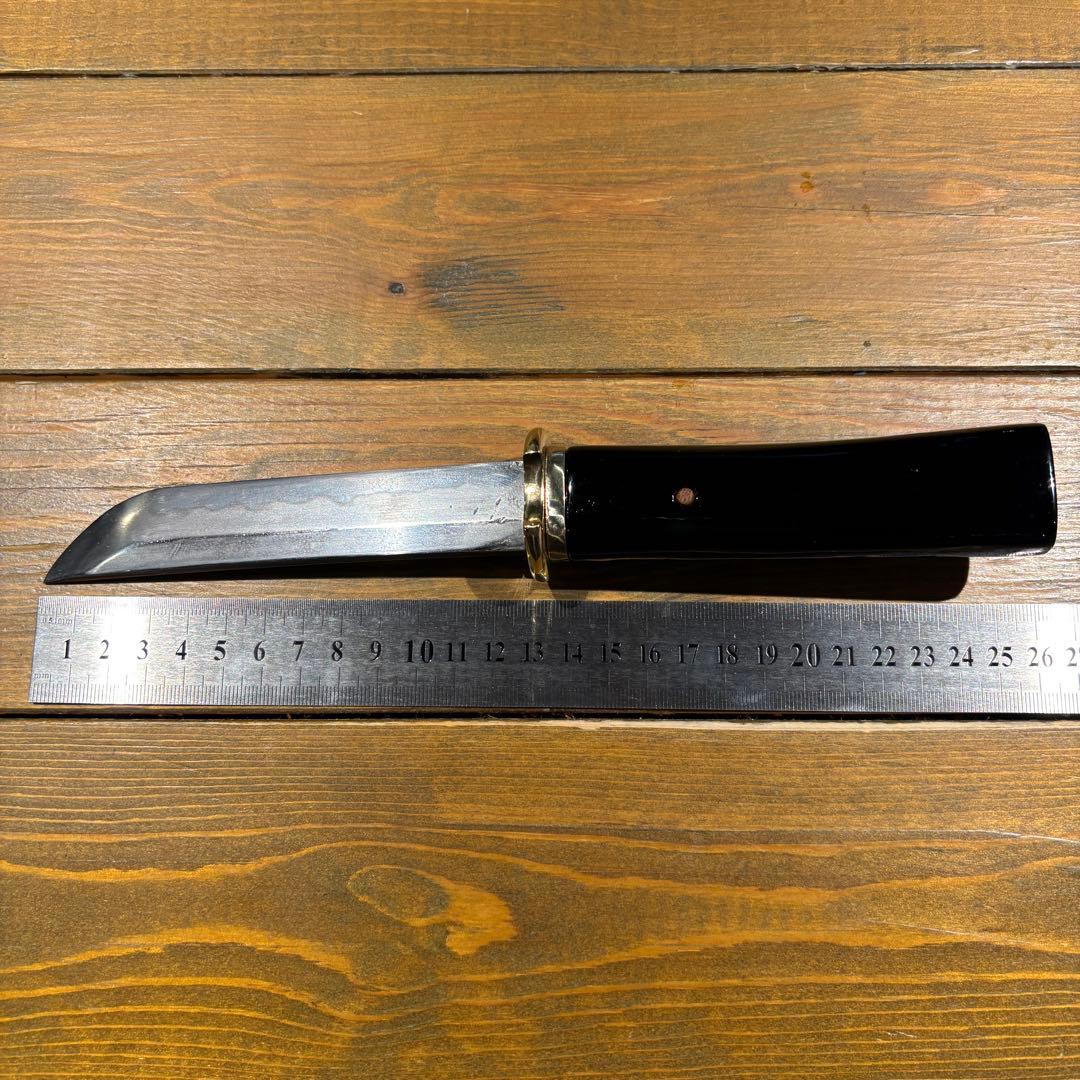 日本刀残欠クラフトナイフNo.68 最上大業物 長曽祢虎徹興里 黒鞘