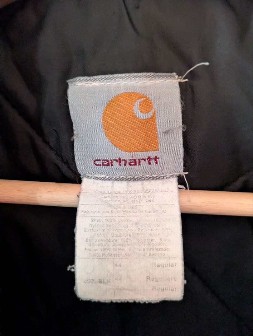 Carhartt トラディショナルジャケット　古着　短丈 ブラック