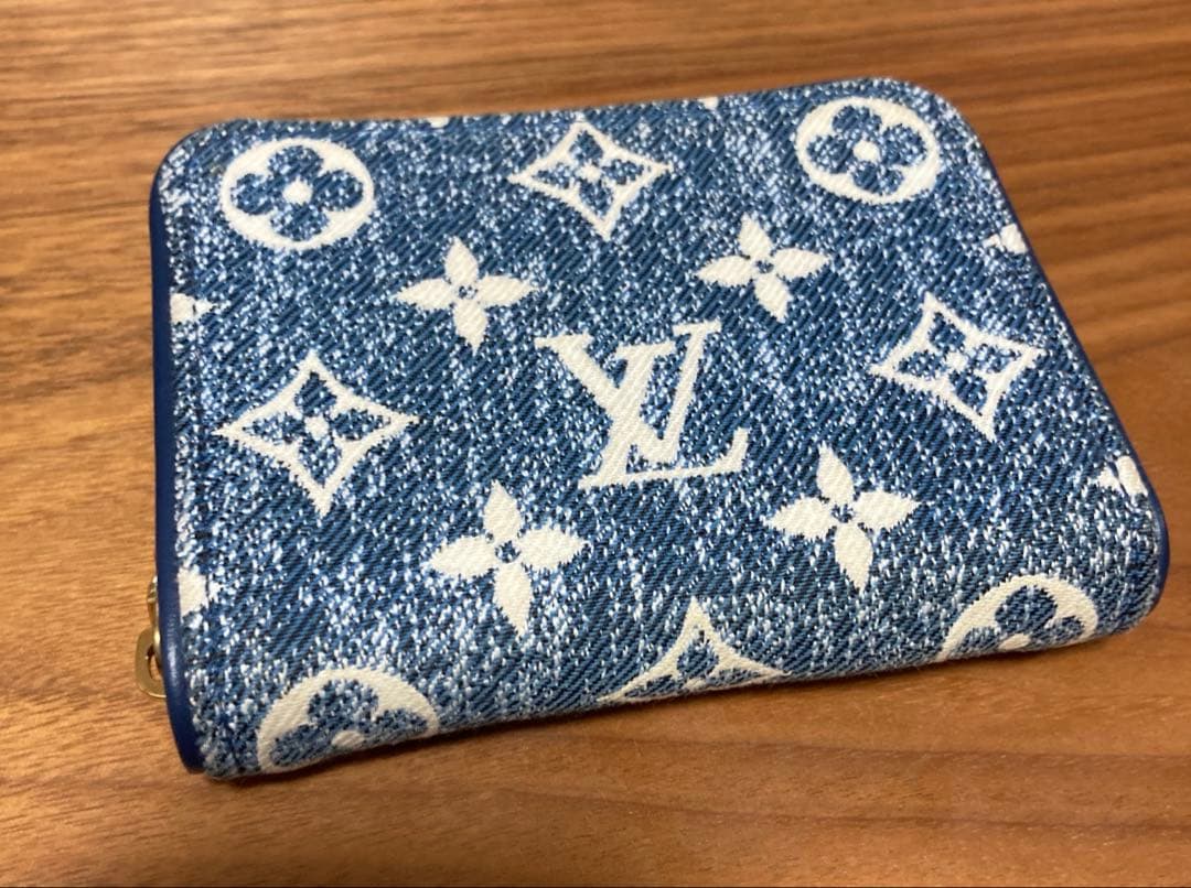 ルイヴィトン　ジッピーパース ジャガードデニム　マリーヌ