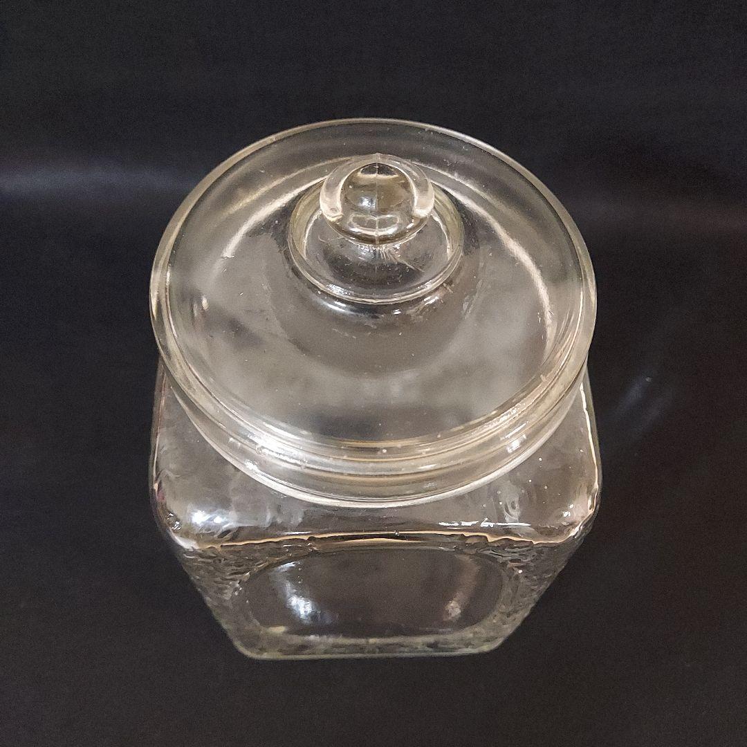 【希少】唐草文様のあめや瓶　菓子瓶　キャンディポット　 レトロ瓶