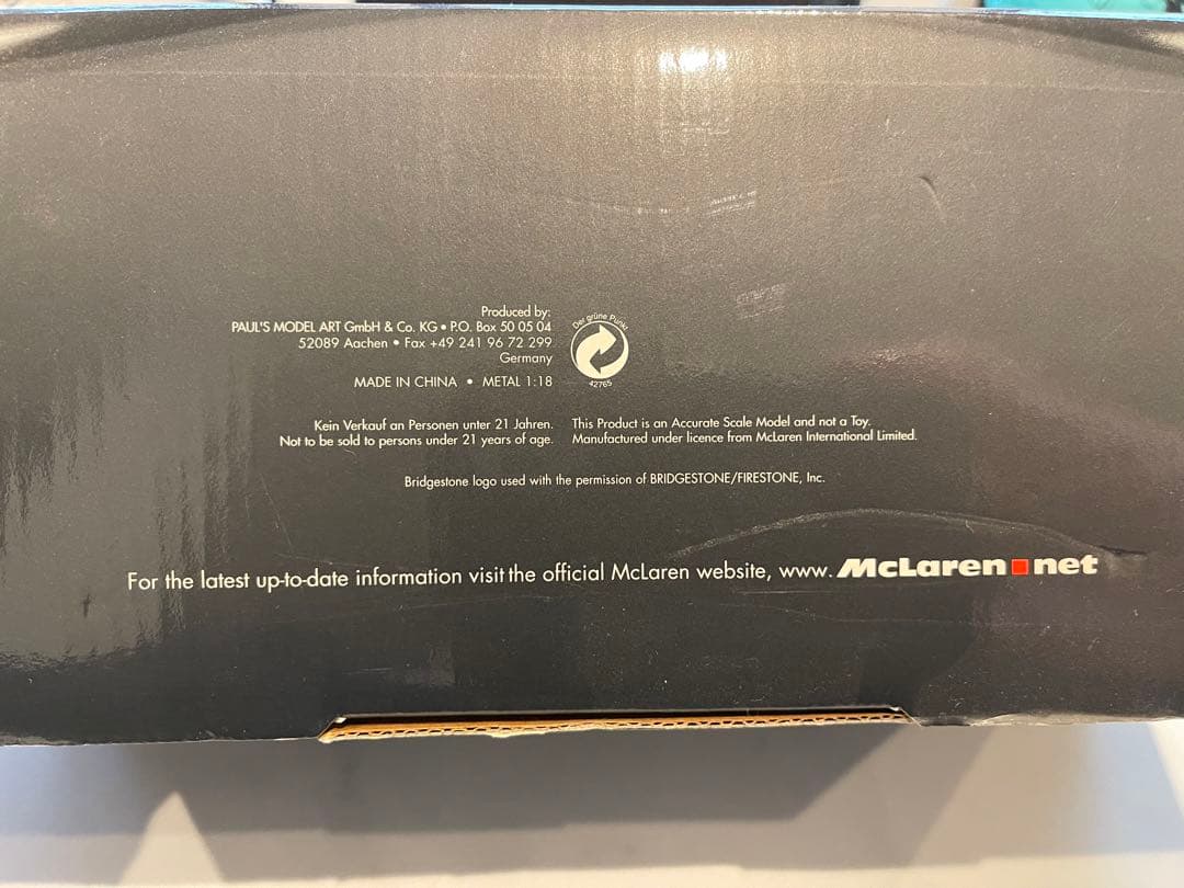 最終値下げ‼️マクラーレン メルセデス ウエスト ロゴ仕様1/18