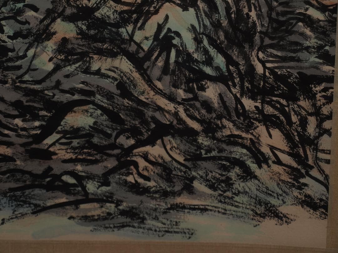 中国清時代の掛軸　唐寅作　激安骨董品　肉筆保証 古美術 DE419A3-5