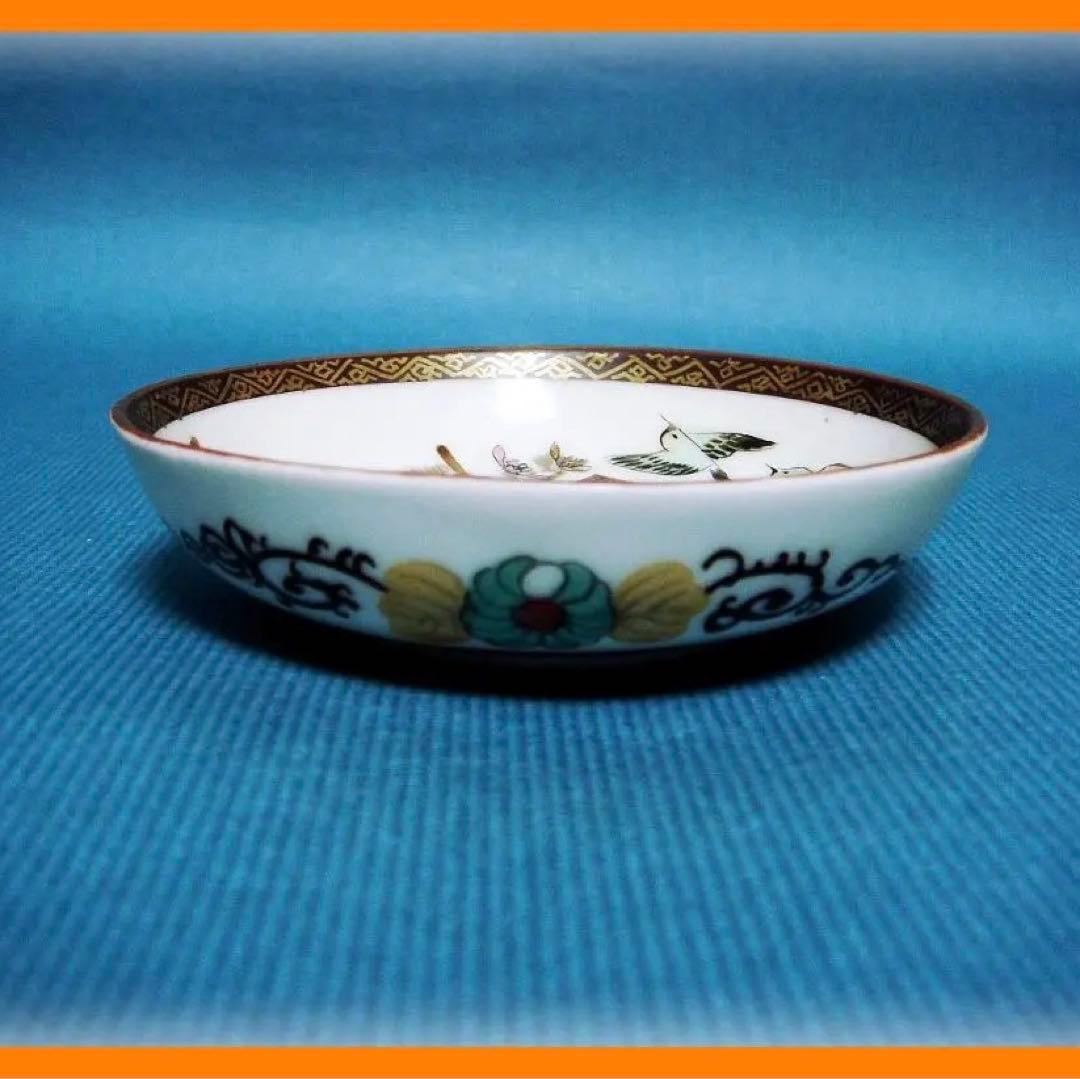 605『九谷 色絵金彩 豆皿』　/骨董品 古美術 古玩 アンティーク