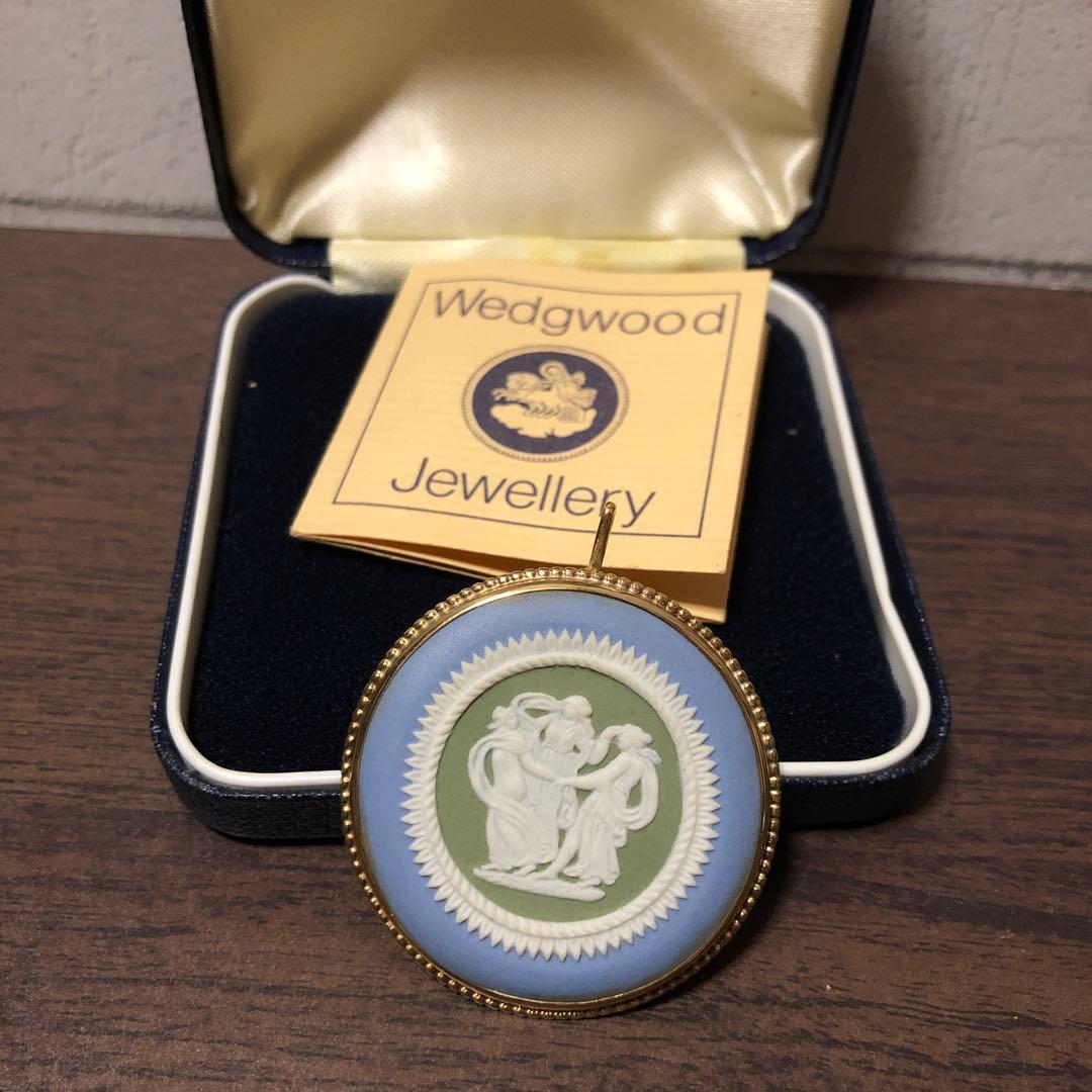 ウェッジウッド　K9　375刻印 カメオ ブローチ
