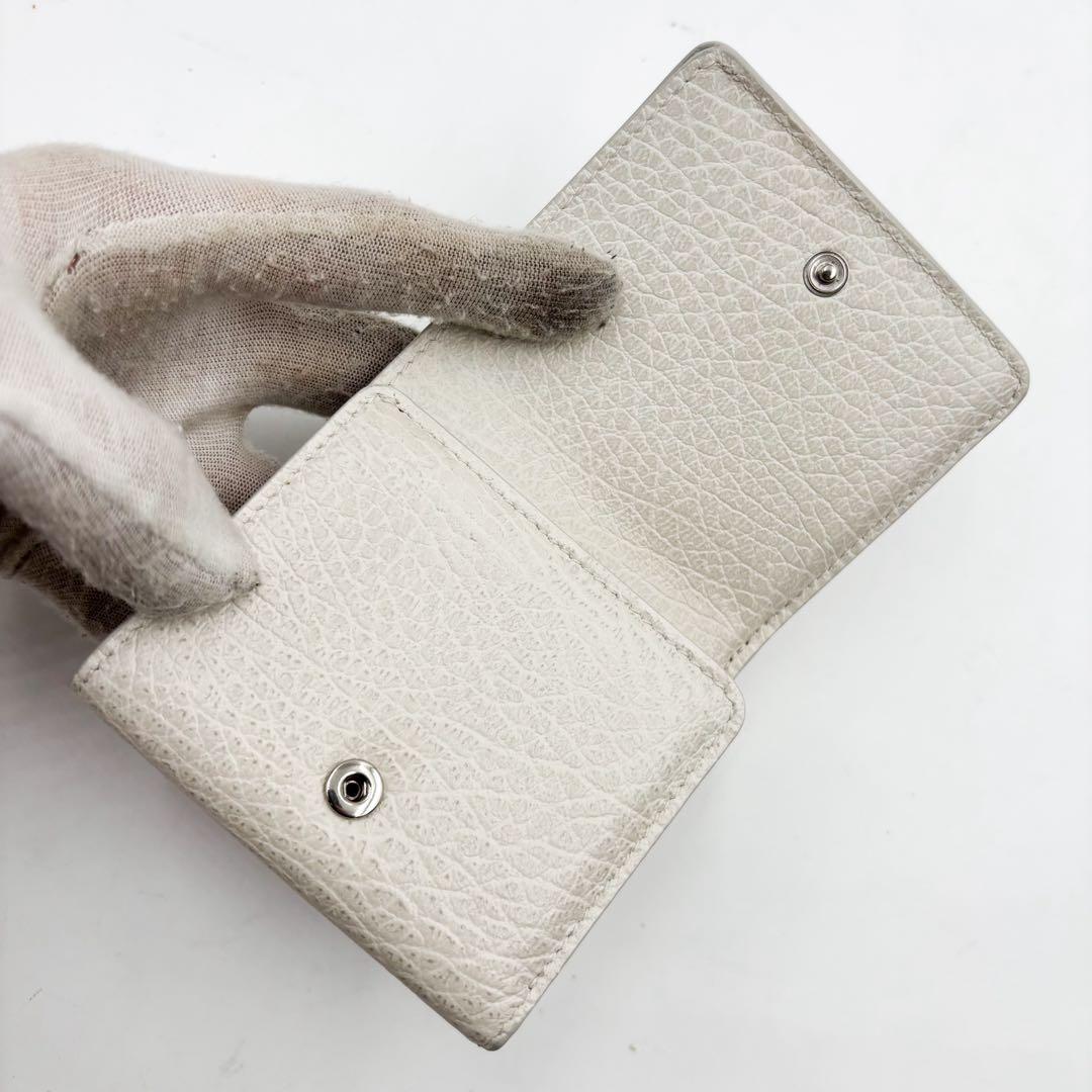 美品✨ メゾンマルジェラ　3つ折り財布 4ステッチ グレー