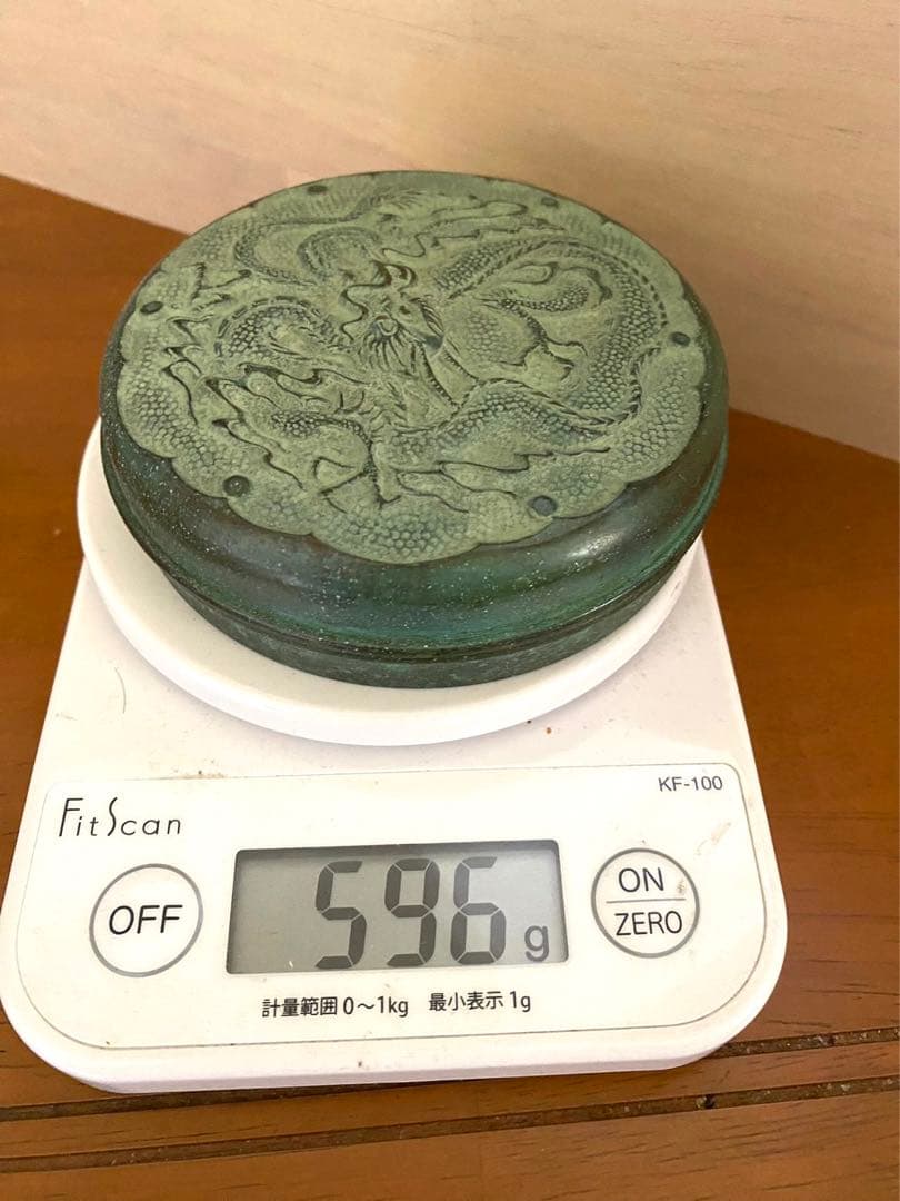 中国古玩 龍文浮彫 朱肉入 清代 唐物 希少品