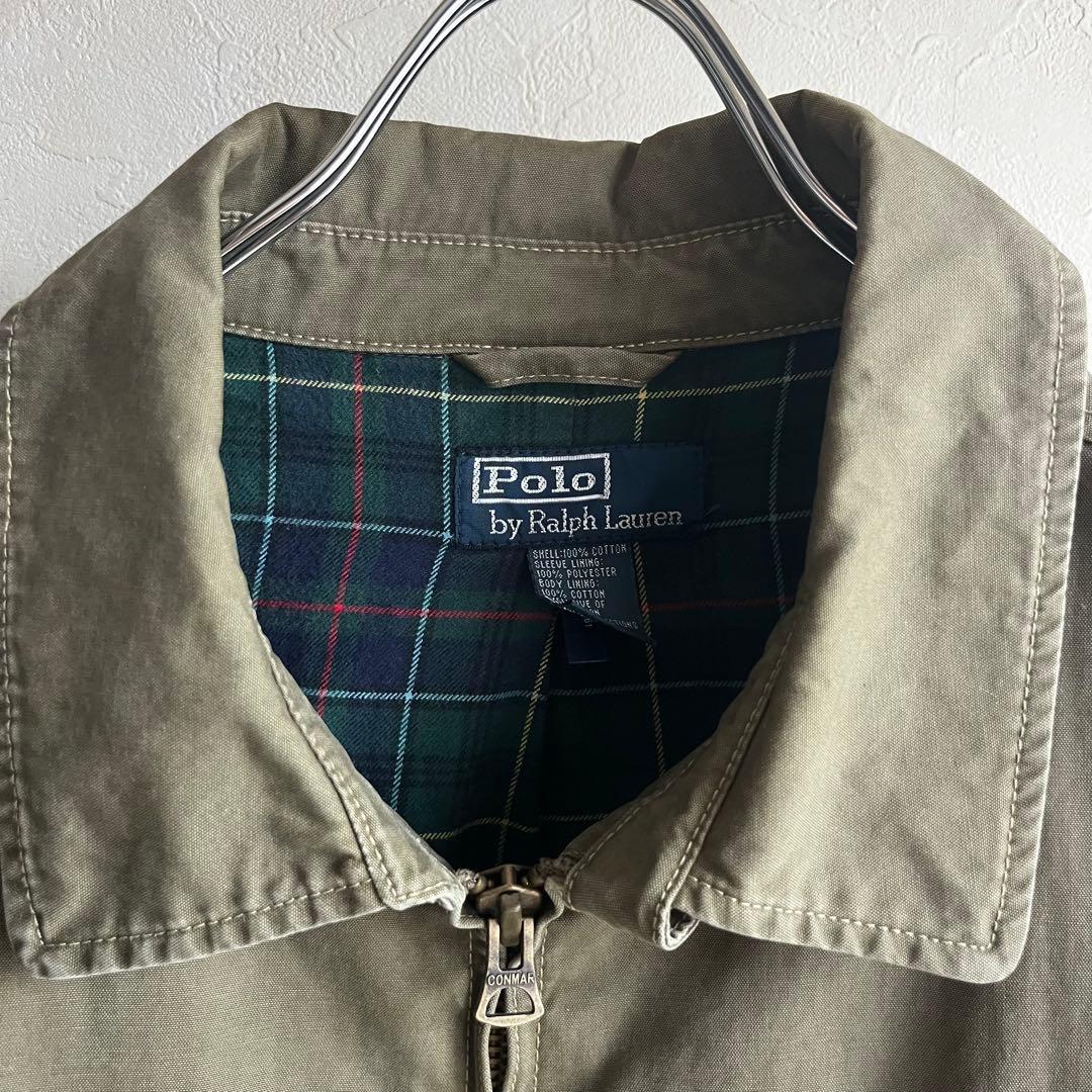 ラルフローレン ワンポイント刺繍 裏地チェック ジャケット オーバーサイズ