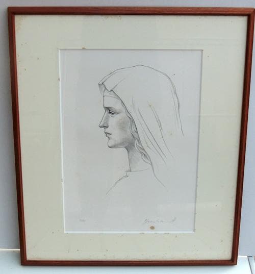 ミロ ◎ 舟越保武 ◎ 限定リトグラフ 「聖クララ」 セントクララ