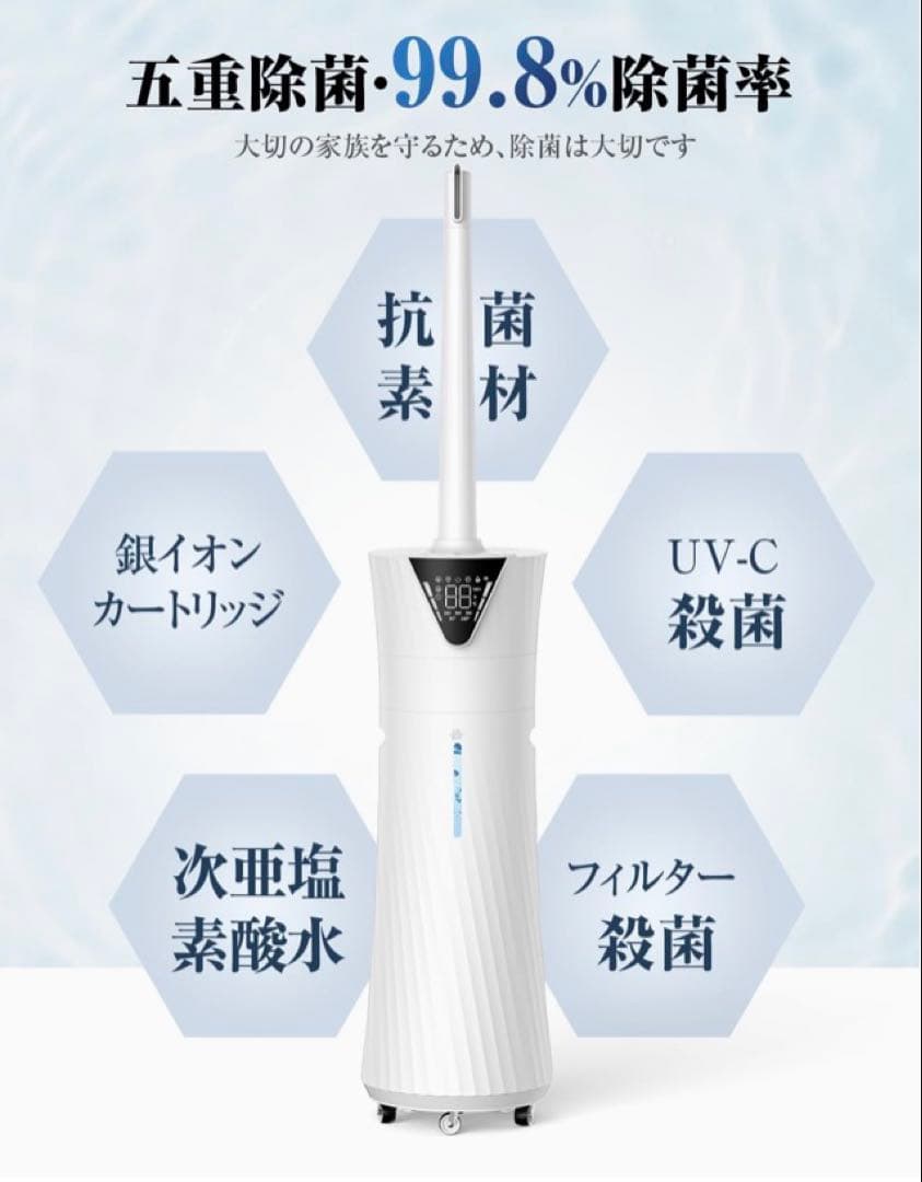 ❤️大特価❤️ 加湿器　17L 大容量　湿度設定　UVライト除菌　空気洗浄