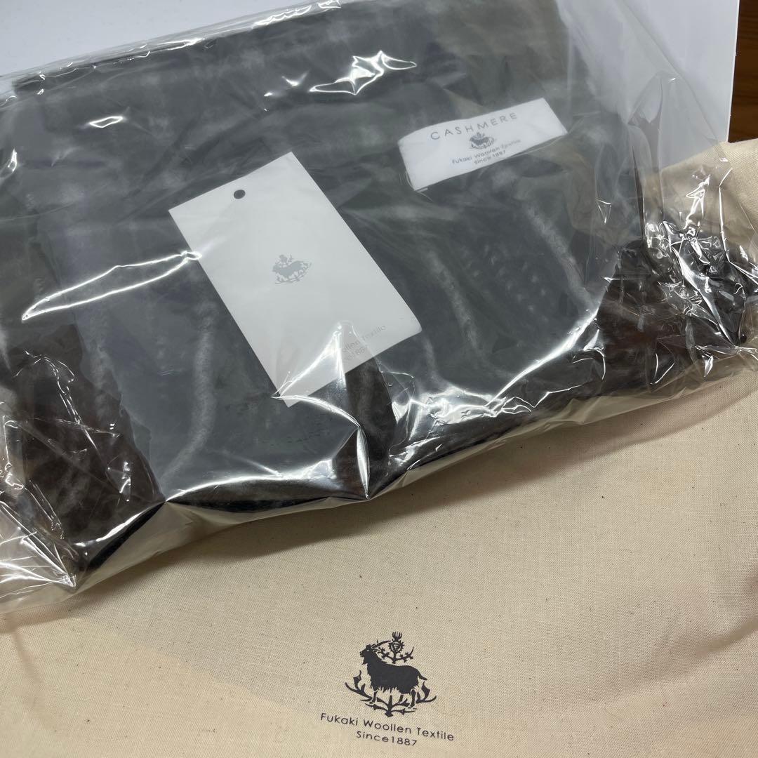 FUKAKI カシミヤ100％ チェックマフラー