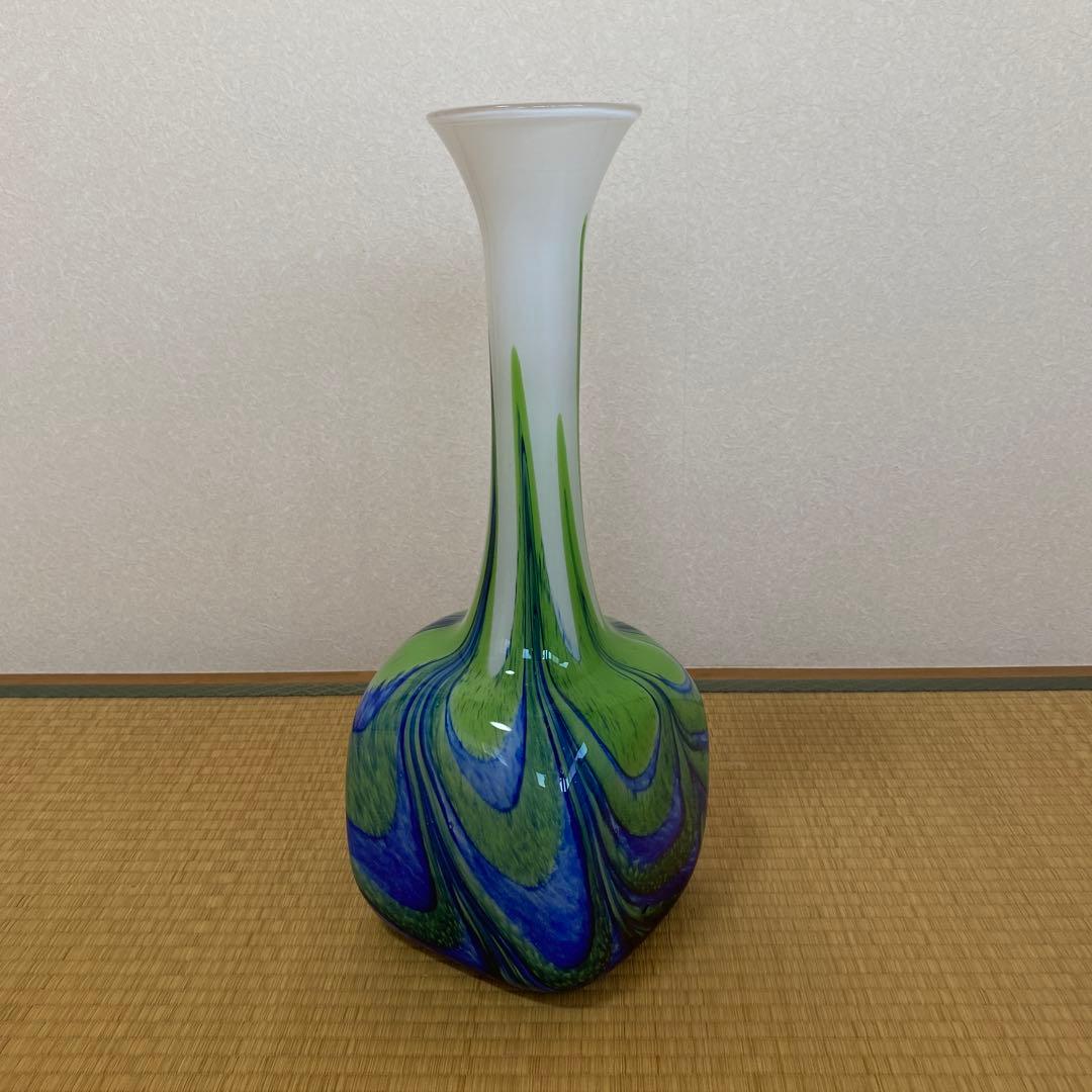 53cm 70`sイタリアヴィンテージハンドメイド花瓶　大型フラワーベース