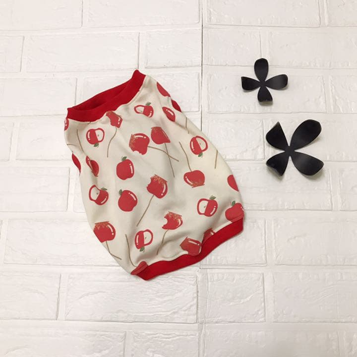 フレブル 服　ハンドメイド　りんごあめメッシュタンクトップ