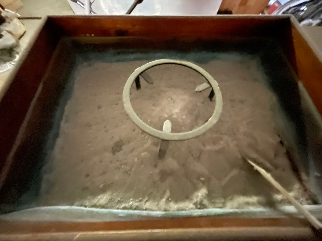 木製大型火鉢 引き出し3つ