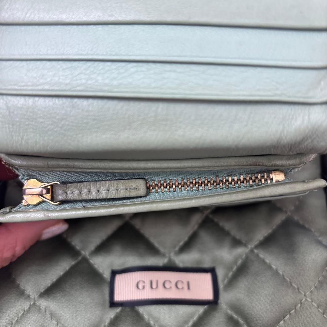 【箱付き】GUCCI GGマーモント パイソン 二つ折り財布