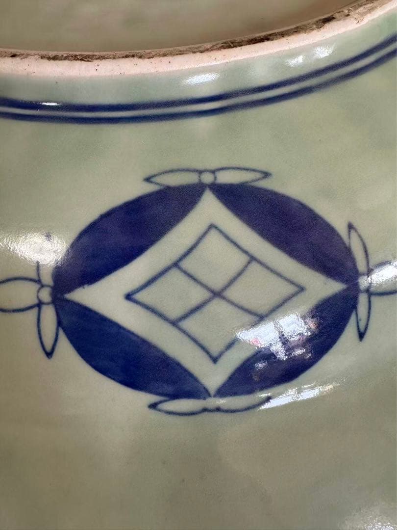 【希少】特大古伊万里　飾り皿　直径62cm　伊万里　古地図 染付　時代物　旧国名