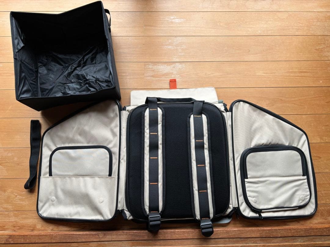 pidan 中型キャリーバッグ グレー/ブラック