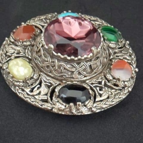 レア！！！イギリス ヴィンテージ MIRACLE社 大きなブローチ ネックレス