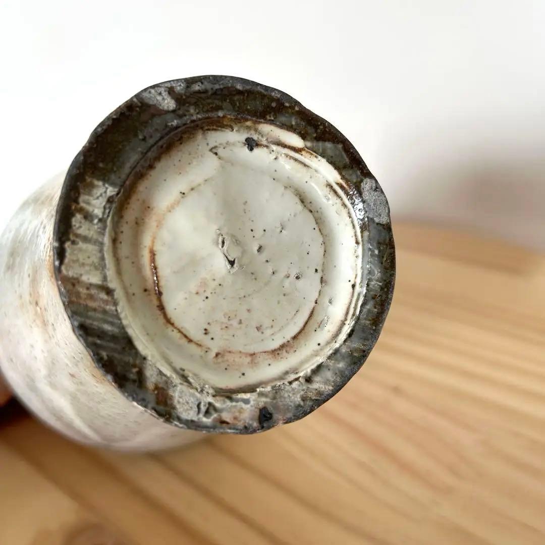 境道一 粉引 花入れ 花瓶